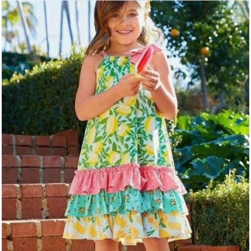 Matilda Jane Freshly Squeezed Lemonade Dress Size 4 Excellent very gently used c